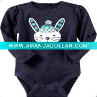 Wholesale 2011 hot sell baby long sleeve cotton rompers