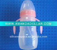 Wholesale the pellucid silicone baby nursing bottle