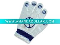 Wholesale White Printed Baby Knit Magic Gloves