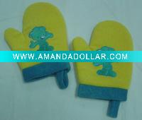 cute baby terry bath glove