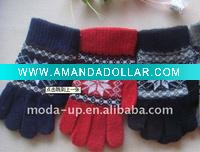 100% acrylic knitted gloves