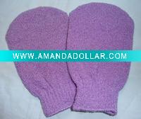 bath glove with elastic band