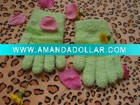 Baby Winter Microfiber Stripe Knitted Gloves