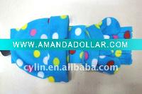 Wholesale Beautiful baby polar fleece spotted hat glove scarf set