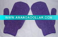 Wholesale colorful exfoliating bath glove