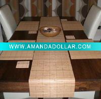 Wholesale bamboo table placemat set