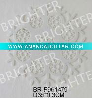 Round Lasercut Felt Snowflake Placemat