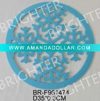 Blue Felt Lasercut Snowflake Placemat