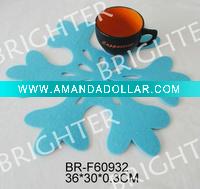 Blue Felt Lasercut Snowflake Placemat