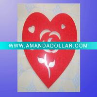 Wholesale Beautiful heart shape table mat felt