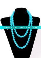 Wholesale fashion synthetic turquoise costume jewelry necklace