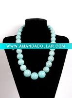 Wholesale howlite turquoise costume jewelry necklace