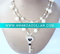 Wholesale Fashion Pearl Key Necklace