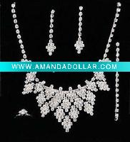 Wholesale Fashion victorian full crystal jewelry sets,costume jewelry necklace and earring sets,fashion costume jewelry tassel necklace