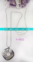 Wholesale 2011 newest design fashion silver plated square alloy pendant long necklace costume jewelry