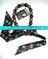 Wholesale cotume jewelry fabric beaded scarf necklace