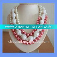 Wholesale pearl necklace costume jewelry and shamballa necklace wholesale