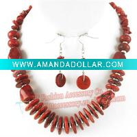 fashion turquoise chunky big bead necklace costume jewelry