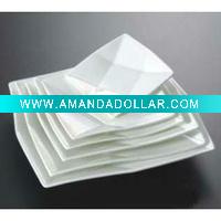 Ceramic square dinner plates