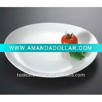 Wholesale White oval plate ceramic