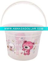 Wholesale Plastic house water bucket (transparent), flexible garden tubs