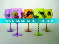 Hand painted Wine Glasses