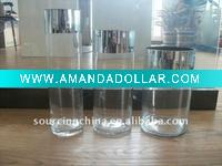 Clear glass cylinder vases