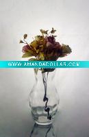 Embossed glass vase