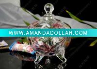 Wholesale #511H Crystal glass bononniere jar