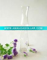 clear tall bamboo glass vase for home decoration