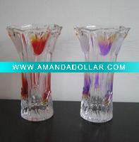 Red & Violet Crystal Vase