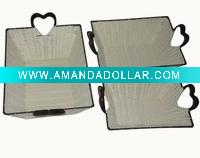 Wholesale hand woven plastic rattan basket