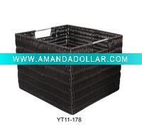 Wholesale PLASTIC WOVEN BASKETS WITH STAINLESS STEEL