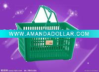 Wholesale HX-7022 plastic basket plastic shopping basket