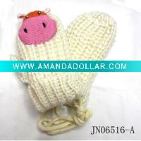 Wholesale Winter Fashion Knitted Gloves Acrylic Mittens