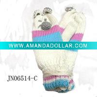Wholesale Winter Fashion Knitted Gloves Acrylic Mittens