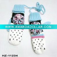 100% acrylic gloves knit mitten
