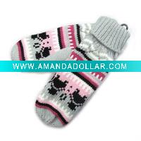 Wholesale 2012 fashion ladies' fashion winter mitten gloves