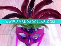 Wholesale party carnival masquerade feather mask