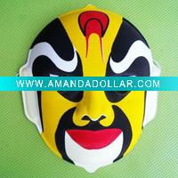Wholesale fashion helloween carnival chinese opera face mask face mask production line halloween half masks latex party mask