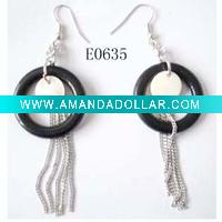 Wholesale cycle wood earrings/natural jewelry