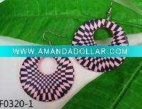 Wholesale fashion wood hoop earrings, wood jewelry