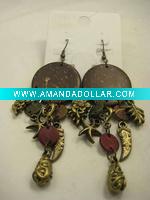 Wholesale 2011 HOTSALE VINTAGE WOOD PENDANT EARRING JEWELRY