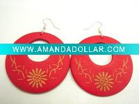 Wholesale mix color wooden earring Jewelry