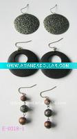 Wholesale 2012 fashion vintage jewelry antique gold plated alloy wooden hoop earring