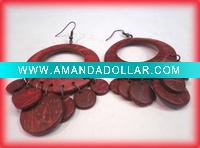 Wholesale Fashion coconut shell earring/wooden earring/chandelier earring