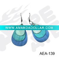 Wholesale fashion colorful wood earring