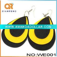 Wholesale 2011 Natural Wood Green Earrings