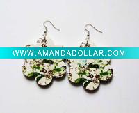 Wholesale 2011 fashion flower wood earring ARATTA-EV32