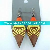 Wholesale Lastest Women Round Wooden Earrings